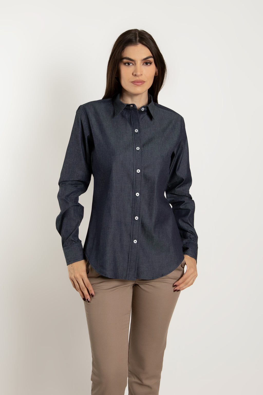 Camisa de Mezclilla Dama Manga larga